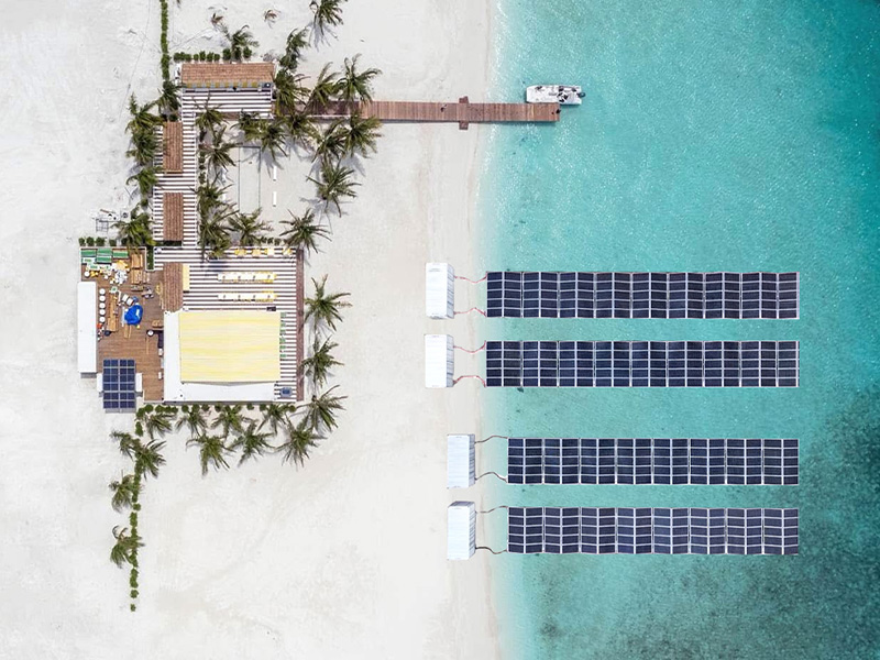 Recipiente solar fotovoltaico (tipo flutuante)